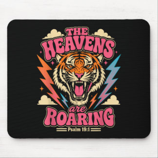 Tapis De Souris Psaume 19_1 Tigre Les Cieux Sont Rugissants Concep