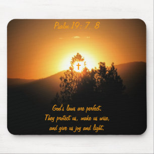 Tapis De Souris Psaume 19: 7, 8 Les lois de Dieu sont parfaites