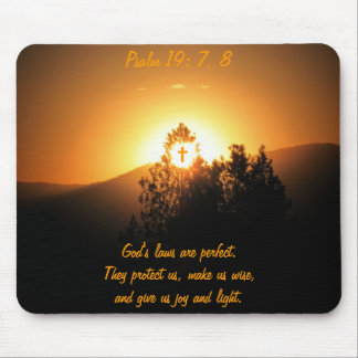 Tapis De Souris Psaume 19: 7, 8 Les lois de Dieu sont parfaites