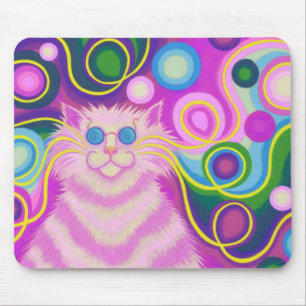 Tapis De Souris Psy-cat-delic Pink mousepad