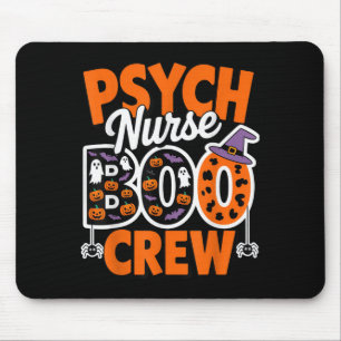 Tapis De Souris Psych Nurse Boo Crew Mental Health Ghosts, Citroui