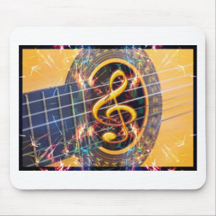 Tapis De Souris Psychadélique Accoustique Guitare, conception de l