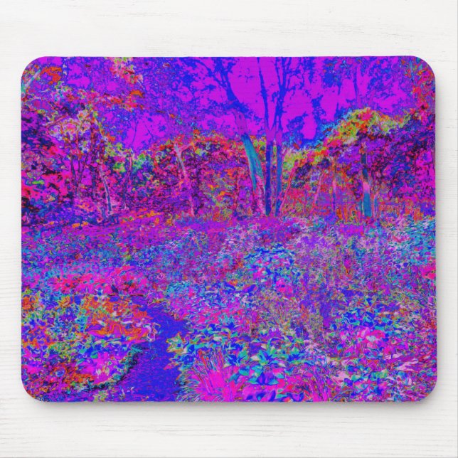 Tapis De Souris Psychedelic Impressionistic Purple Landscape (Devant)