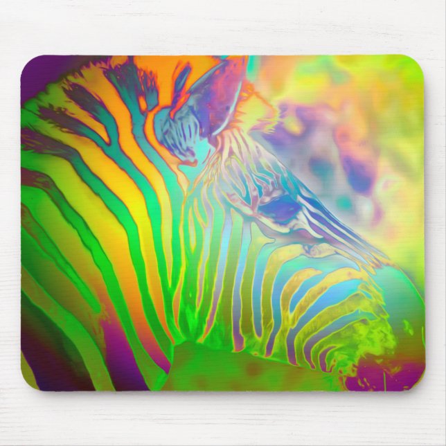 Tapis De Souris Psychédélic Wild Life Zebra (Devant)