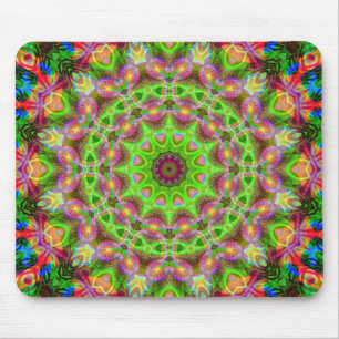 Tapis De Souris Psychédélique géométrique Mandala Ball Mousepad