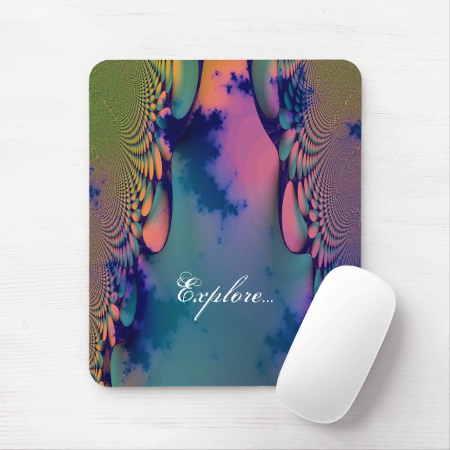 Tapis De Souris Psychédélique Soixante-Siècle Cravate-Dye (Avec souris)