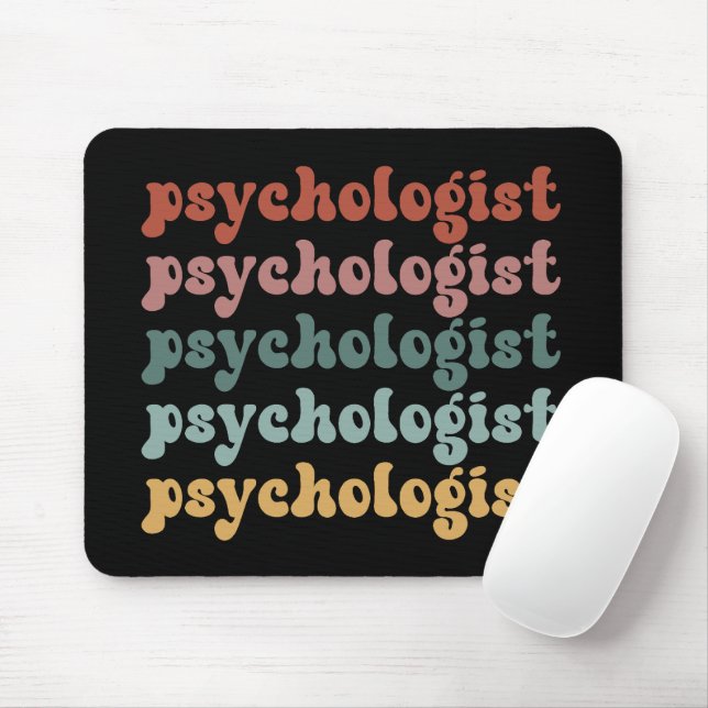 Tapis De Souris Psychologue Rétro Psychologie Étudiante Diplôme (Avec souris)