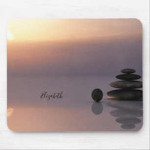 Tapis De Souris Psychologue Thérapiste Zen Stones, Coucher de sole