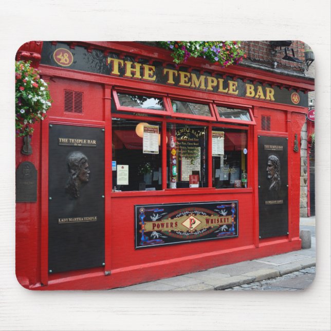Tapis De Souris Pub rouge de barre de temple dans le mousepad de (Devant)