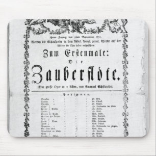 Tapis De Souris Publicité d'affiche de ` le Flute magique