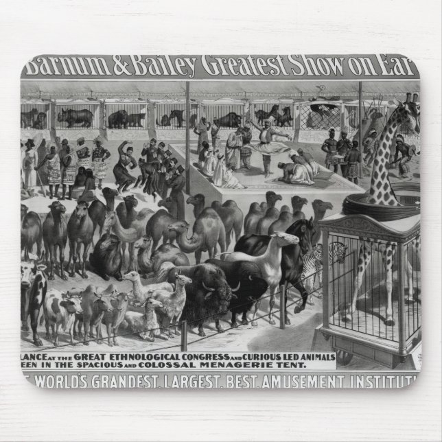 Tapis De Souris Publicité par affichage, 'le Barnum et le Bailey (Devant)