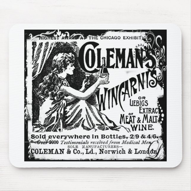 Tapis De Souris Publicité tonique vintage Wincarnis (Devant)
