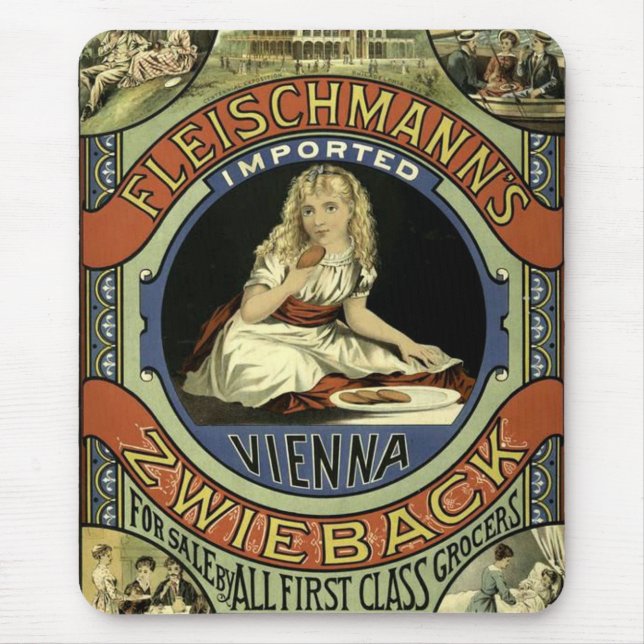 Tapis De Souris Publicité vintage Zwieback (Devant)