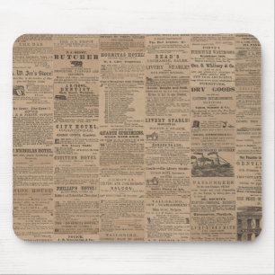 Tapis De Souris Publicités du passé, NY 1856