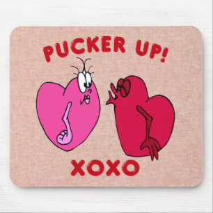 Tapis De Souris Pucker Up Valentine Hearts Pad Souris