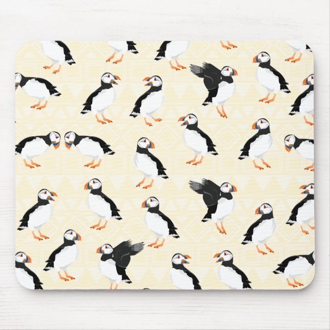 Tapis De Souris Puffin Birds Pattern (Devant)