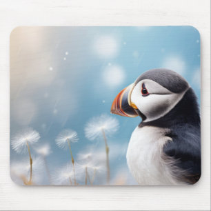 Tapis De Souris Puffin Oiseau sauvage Animal paisible