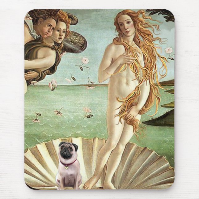 Tapis De Souris Pug 1 - La Naissance de Vénus (Devant)
