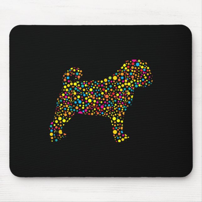 Tapis De Souris Pug Dog Lka Dot International Dot Day  (Devant)