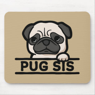 Tapis De Souris PUG SIS – Cadeau drôle et mignon pour amateur de p