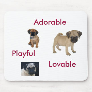 Tapis De Souris Puggle adorable, aimable, espiègle Mousepad