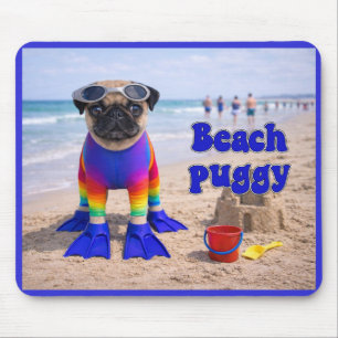 Tapis De Souris Puggy de la plage