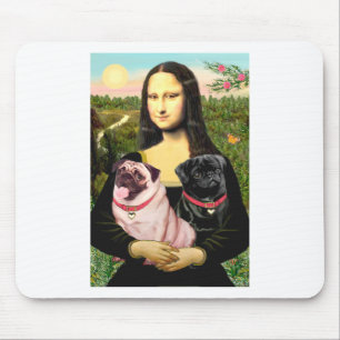 Tapis De Souris Pugs (Fauve + Noir) - Mona Lisa