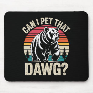Tapis De Souris Puis-je caresser ce chien randonneur amoureux des