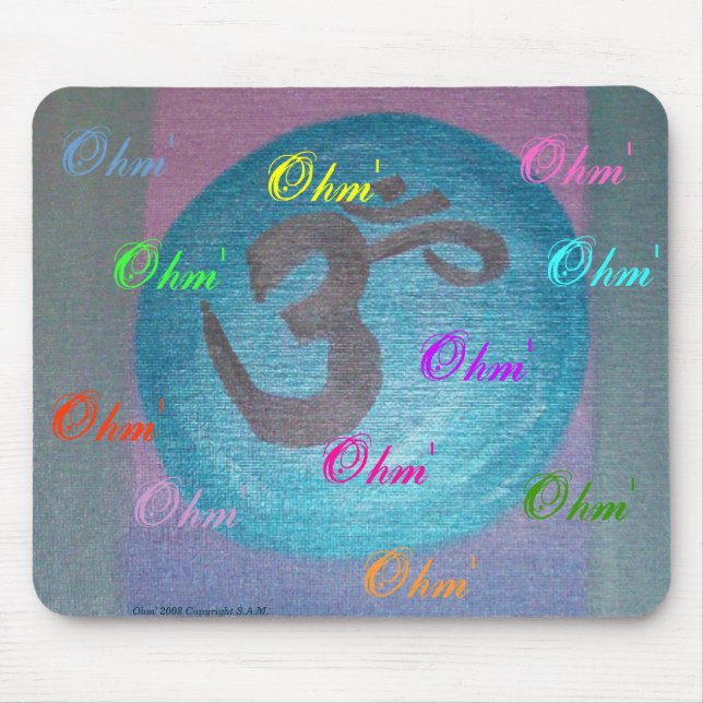 Tapis De Souris Puissance de yoga d'Ohm (Devant)