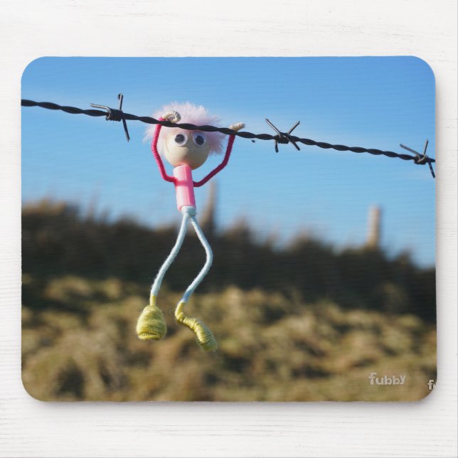Tapis De Souris Puissance du patser Fubby sur le fil barbelé. (Devant)