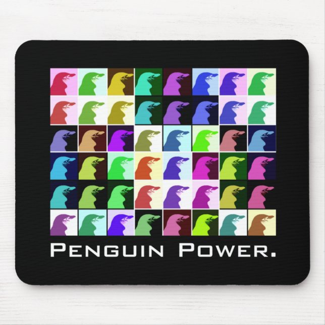 Tapis De Souris Puissance Mousepad de pingouin (Devant)