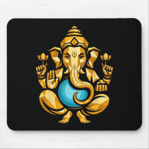 Tapis De Souris Puja hindou Ganesha Dieu éléphant Inde Méditation