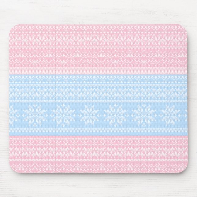 Tapis De Souris Pull de Noël tricoté d'hiver Cadeau de vacances  (Devant)