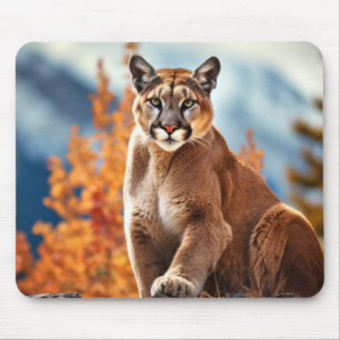 Tapis De Souris Puma Animal Faune Wilderness Mur Art coloré