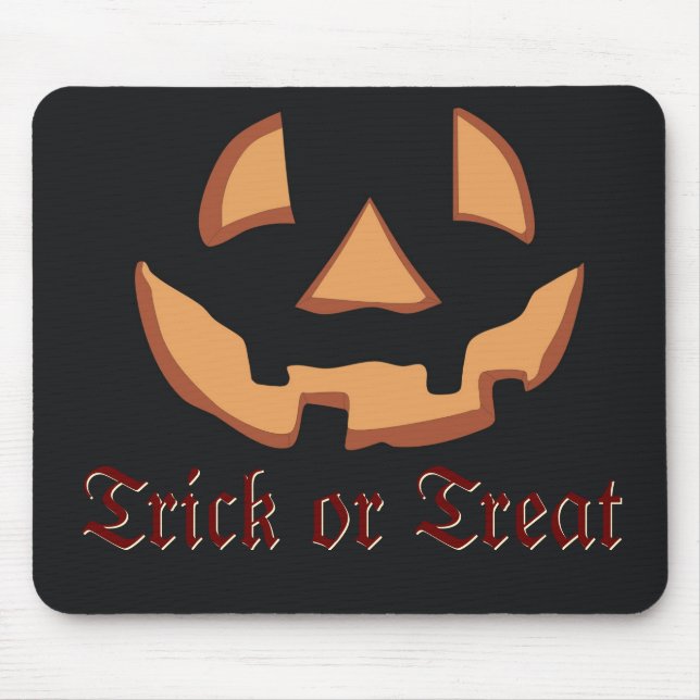 Tapis De Souris Pumpkin for Halloween in Black Mouse Pad (Devant)