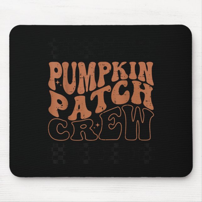 Tapis De Souris Pumpkin Patch Crew Halloween Pumpkin Patch Fall Fa (Devant)