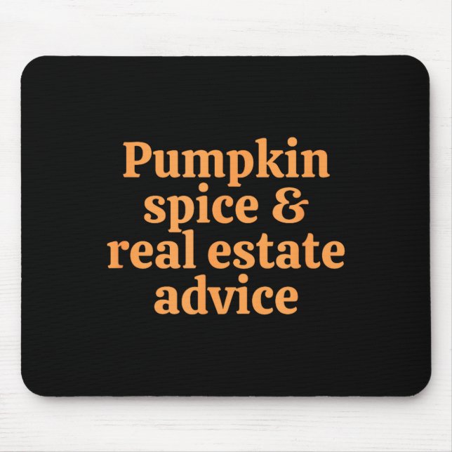 Tapis De Souris Pumpkin Sce And Real Estate Advice  (Devant)
