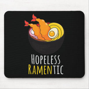 Tapis De Souris Pun à nouilles Kawaii Ramen Ramento sans espoir