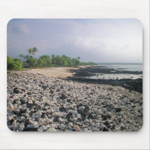 Tapis De Souris PunaluGu Plage de sable noir Hawaii Big Island