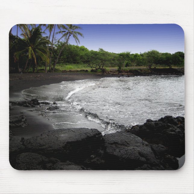 Tapis De Souris Punalu'u, Black Sand Beach, Hawaii mousepad (Devant)