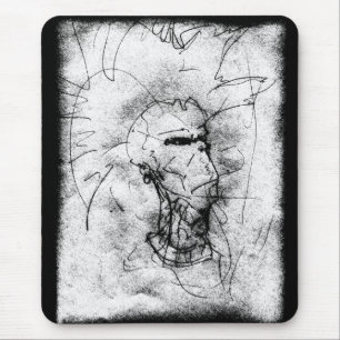 Tapis De Souris Punk Rocker avec Mohawk