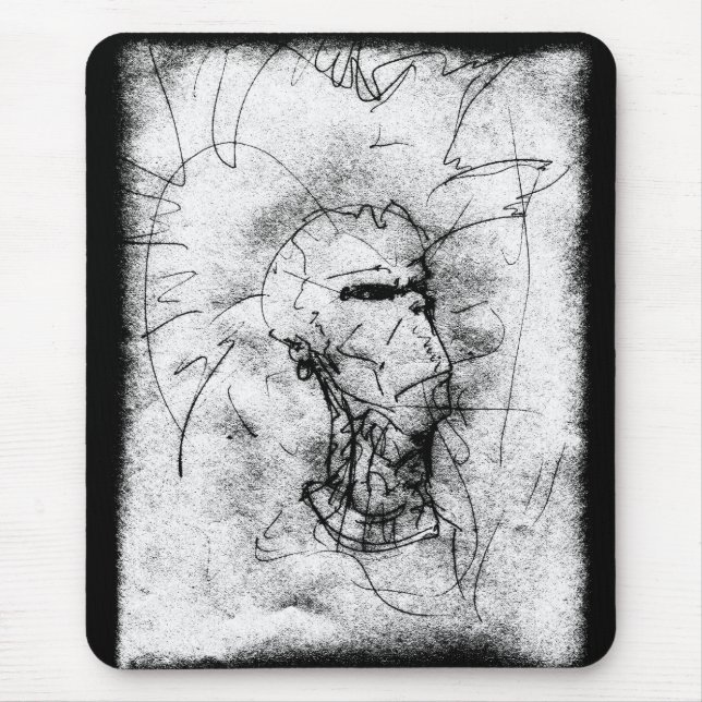 Tapis De Souris Punk Rocker avec Mohawk (Devant)