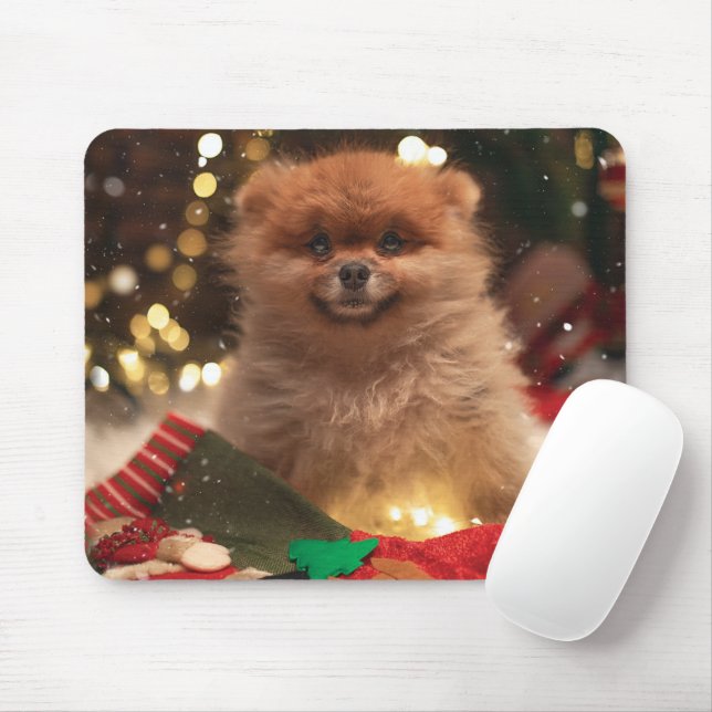 Tapis De Souris Puppy Christmas (Avec souris)