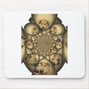 Tapis De Souris Puppy Kaleidoscope Art Print