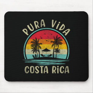 Tapis De Souris Pura Vida Beach Costa Rica Palm Tree Famille Été