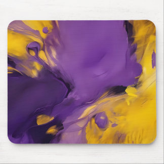 Tapis De Souris Purple and Gold Abstract