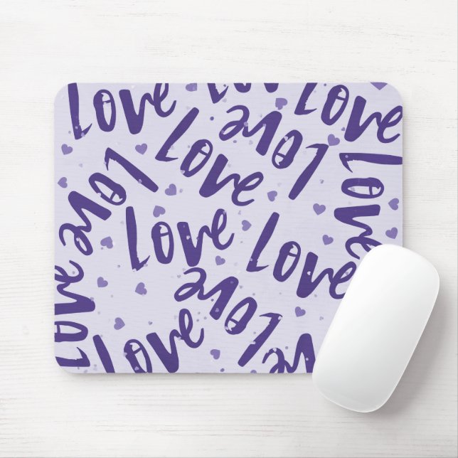 TAPIS DE SOURIS PURPLE AVEC LA MAIN DESSINÉE AMOUR RANDOM (Avec souris)