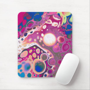 Tapis De Souris Purple, bleu et rose numérique moderne Abstrait
