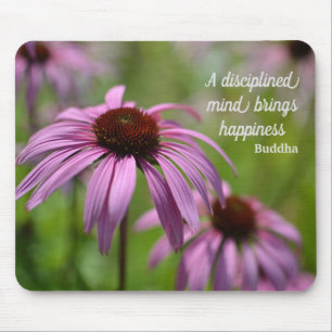 Tapis De Souris Purple Echinacea Cone Fleurs Motivationnelles