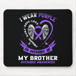 Tapis De Souris Purple En Mémoire Des Adjudicateurs De Drogue Frèr